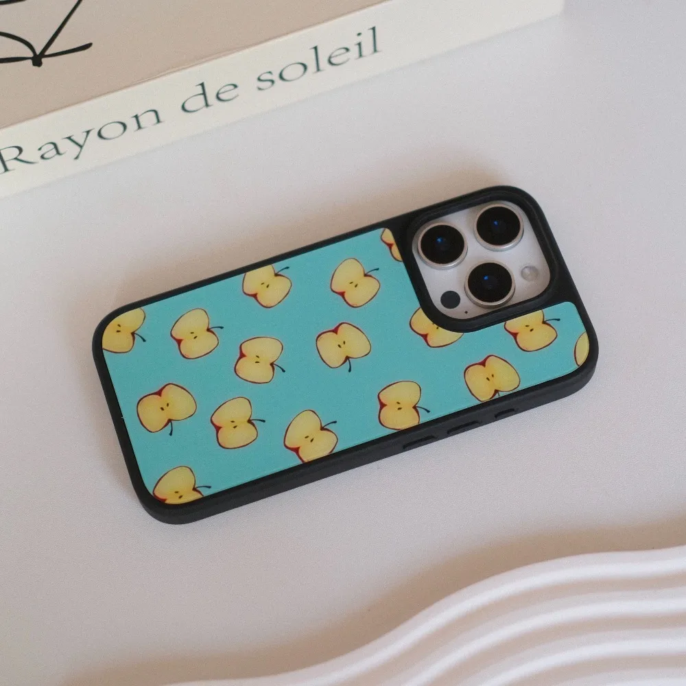Funda de teléfono ins con borde plateado de manzana bonita, funda de teléfono anticaída de TPU para iPhone XR/11/12/13/14/15/16/17 Pro Max - imagen 2