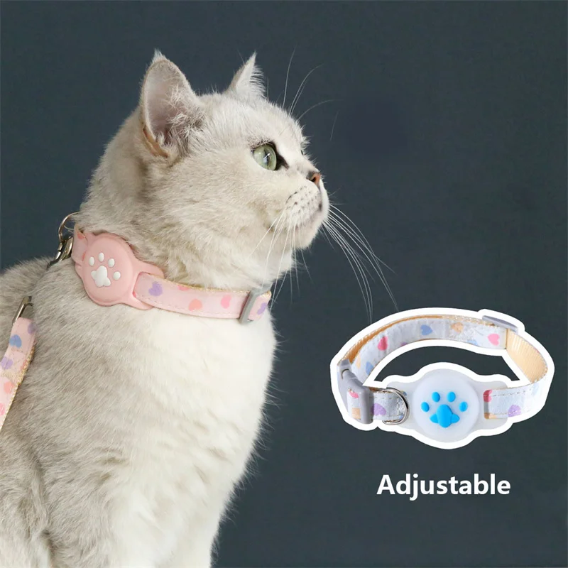 Collar ajustable noctilucente de dibujos animados para Apple Airtag, rastreador de ubicación, perro, gato, funda protectora antipérdida para Collar Airtag