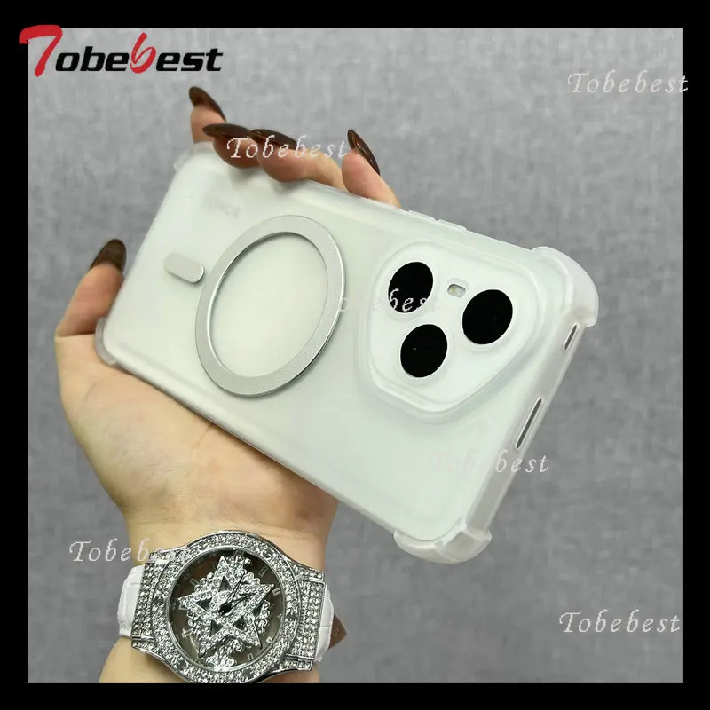 Funda de carga inalámbrica magnética a prueba de golpes para Xiaomi Poco X7 X6 Redmi Turbo 4 3 Pro A5 A3 Magsafe - imagen 5