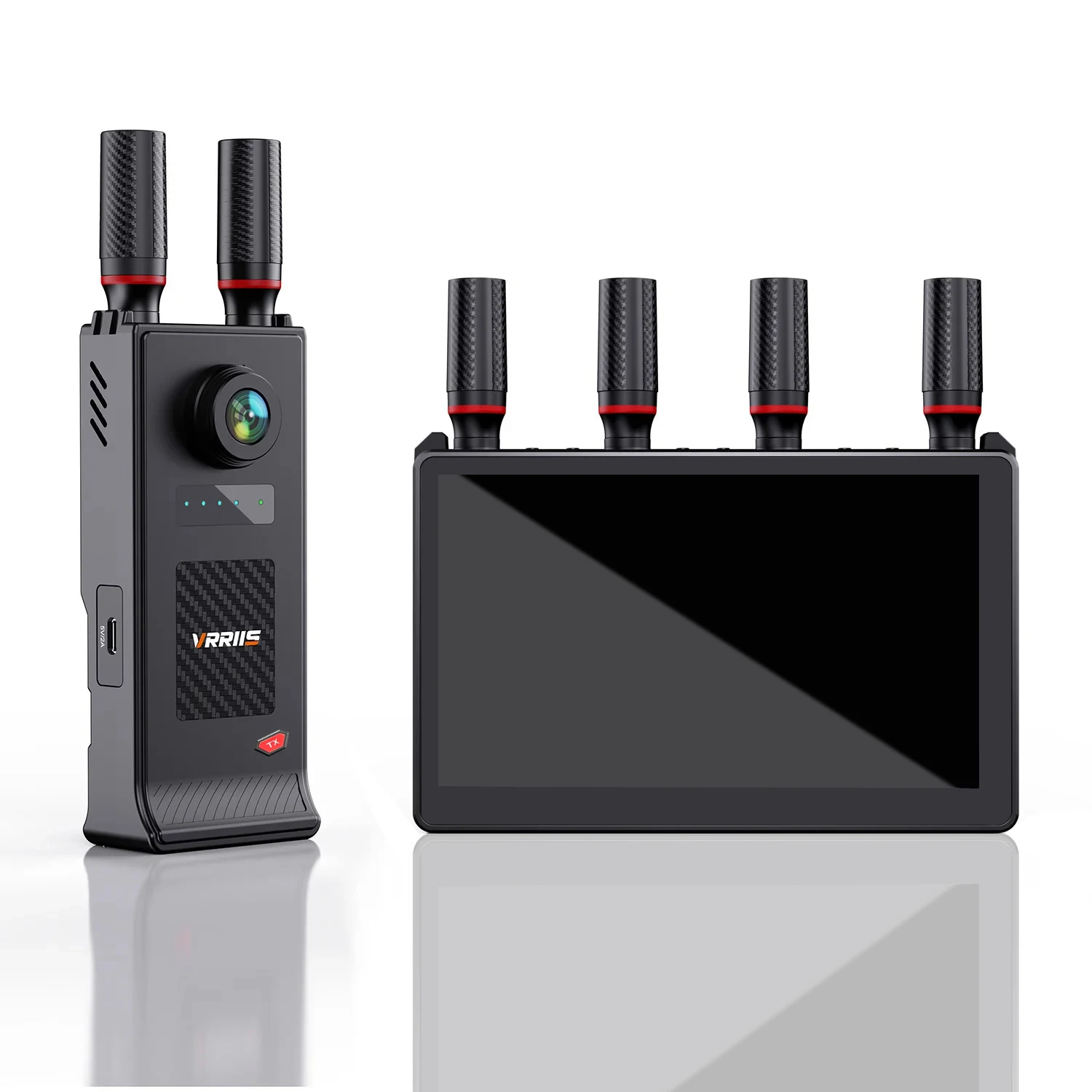 Transmisor y receptor de vídeo extensor HDMI de transmisión inalámbrica de 400m con ranuras para batería de Monitor de pantalla para transmisión en vivo de cámara - imagen 3