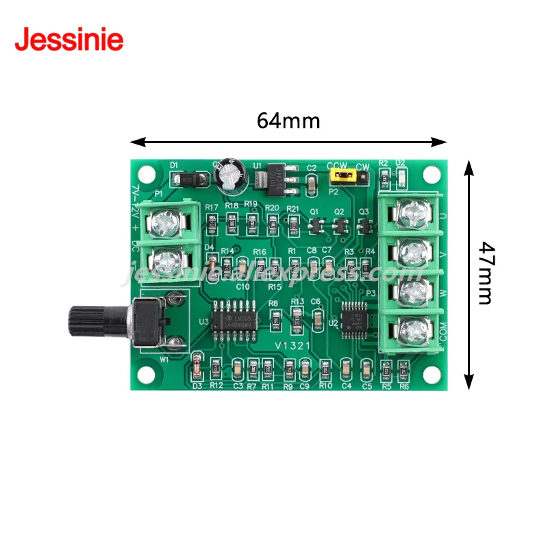 Módulo de placa controladora de Motor sin escobillas CC, placa de Control de velocidad, controlador de Motor de disco duro de unidad óptica, 7V-12V - imagen 5