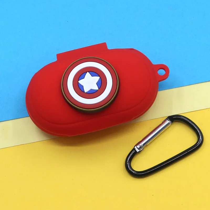 Funda protectora para auriculares para Samsung Galaxy Buds Plus / Buds Buds + Funda protectora suave de silicona con gancho de dibujos animados de Marvel - imagen 2