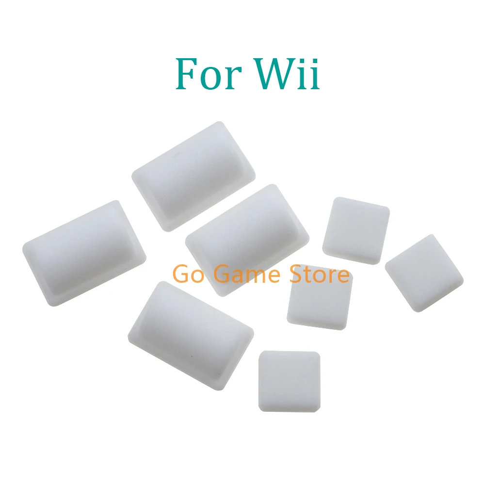 Juego de almohadillas de goma antideslizantes para Nintendo WII, almohadillas antipolvo, tapones de tornillo, cubierta de repuesto, 1 Juego