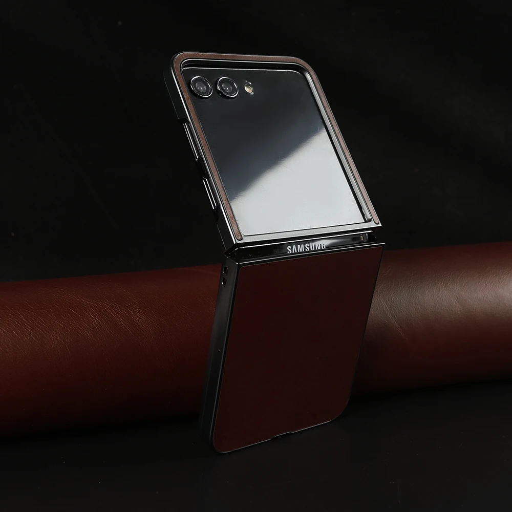 Para Motorola Razr 50 Ultra funda Razr50 funda Premium fundas de cuero genuino Vintag patrón de cera de aceite carcasa de teléfono protección Coque - imagen 5