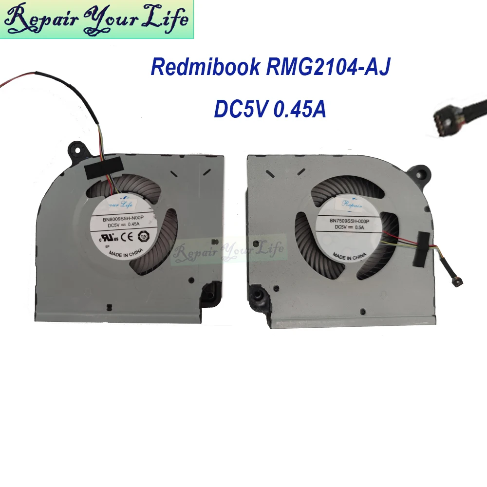 Ventilador enfriador de GPU para ordenador portátil, radiador de refrigeración para Xiaomi Redmi G RMG2104-AJ, BN7509S5H, BN8009S5H-N00P, DC5V, 0.45A, nuevo - imagen 2
