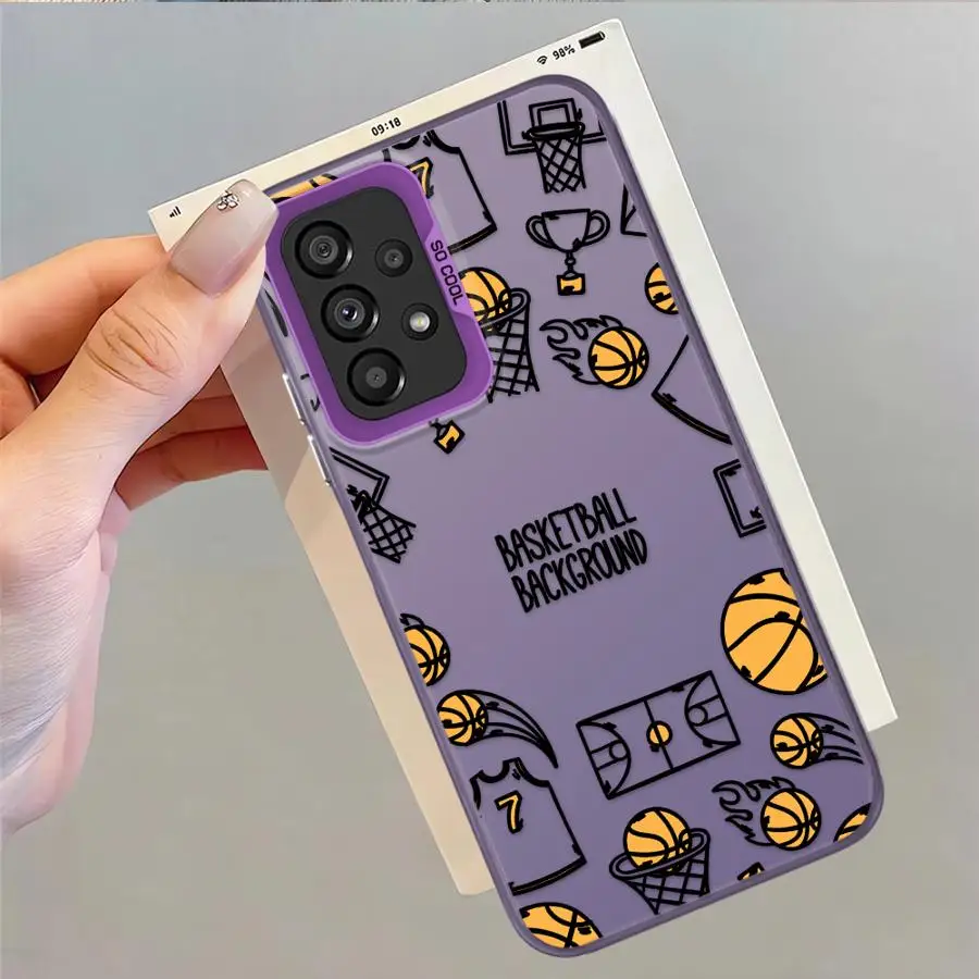 Divertida funda trasera de baloncesto para Samsung Galaxy A50 A15 A16 A02 A12 A06 A13 A20s A11 A04e A03 A14 - imagen 5