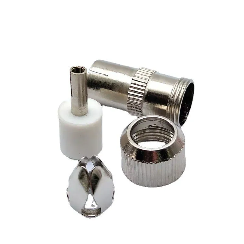 Conector RF de bambú 9,5, antena de Metal niquelado, Cable de enchufe macho o hembra para TV, enchufe de Cable de vídeo Rf para TV - imagen 4
