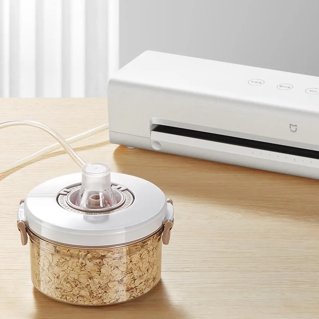 Xiaomi Mijia-sellador de alimentos al vacío inteligente, desgomador de cocina para el hogar, máquina de embalaje, gran succión, totalmente automático sin presionar - imagen 5