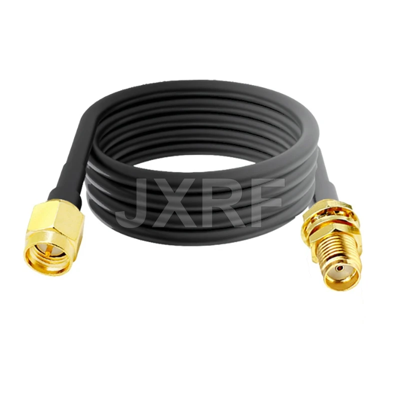 JXRF-conector SMA de extensión de 15M, Cable Coaxial RG58, SMA macho a hembra para 3G/4G/5G/LTE/GPS/WiFi/RF/Ham/Radio a Antena - imagen 3
