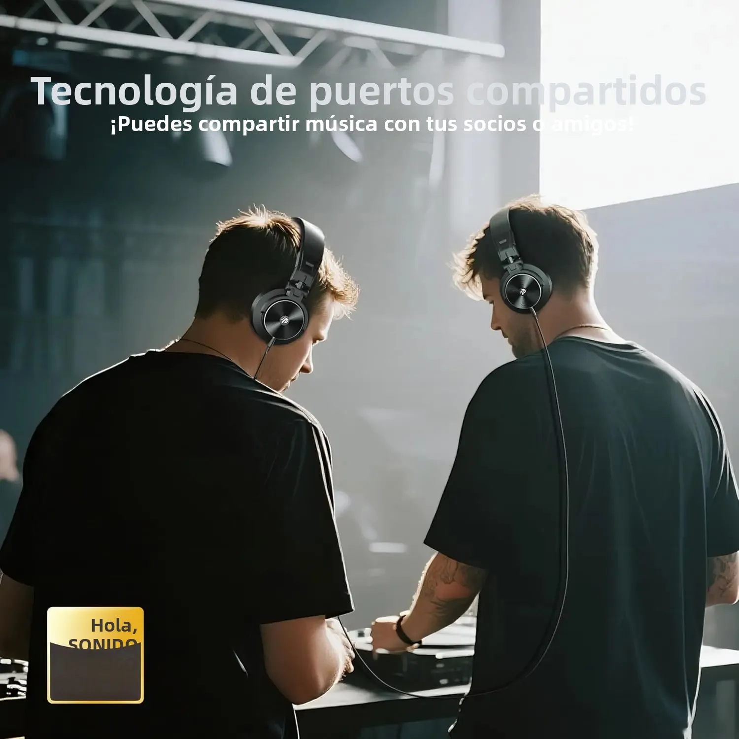 Auriculares de estudio DJ auriculares profesionales 40kHz estéreo de alta resolución 3,5mm/6,35mm conector de Audio grabación con cable auriculares Monitor de Audio - imagen 3