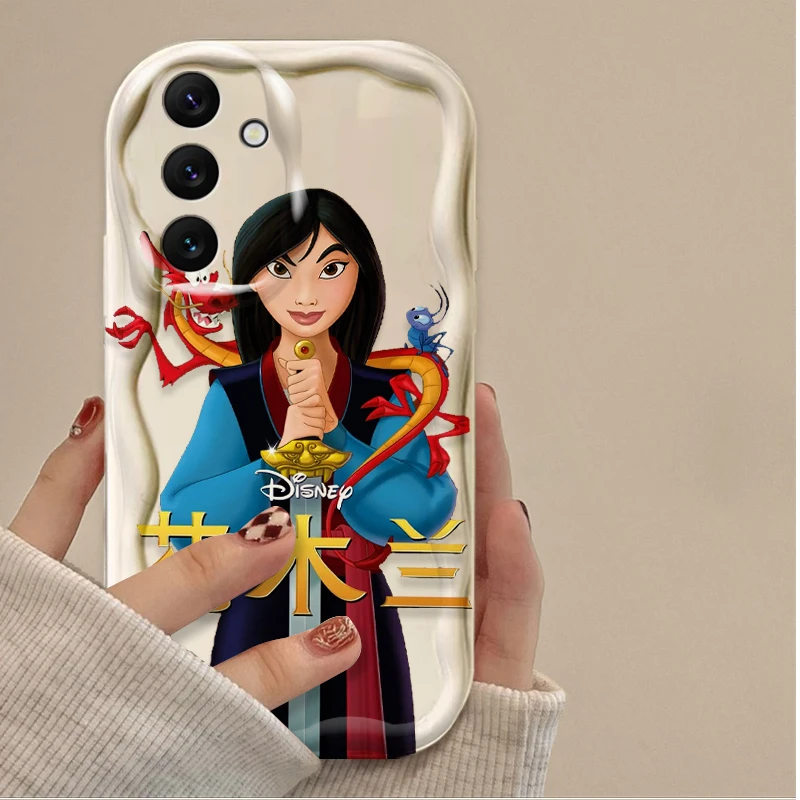 Funda de dibujos animados de Disney Mulan 3D Wave para Samsung Galaxy A54 A34 A24 A14 A13 A53 A33 A73 A23 A52 A52S A32 A22 A12 A51 A71 funda - imagen 4