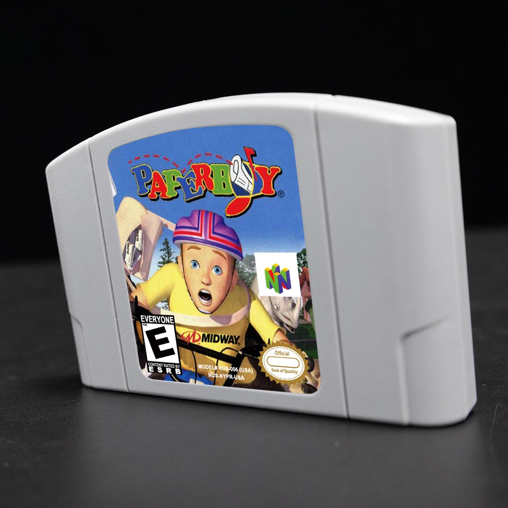 Cartucho de juego Paperboy para consolas NTSC USA de 64 bits Tarjeta de juego N64