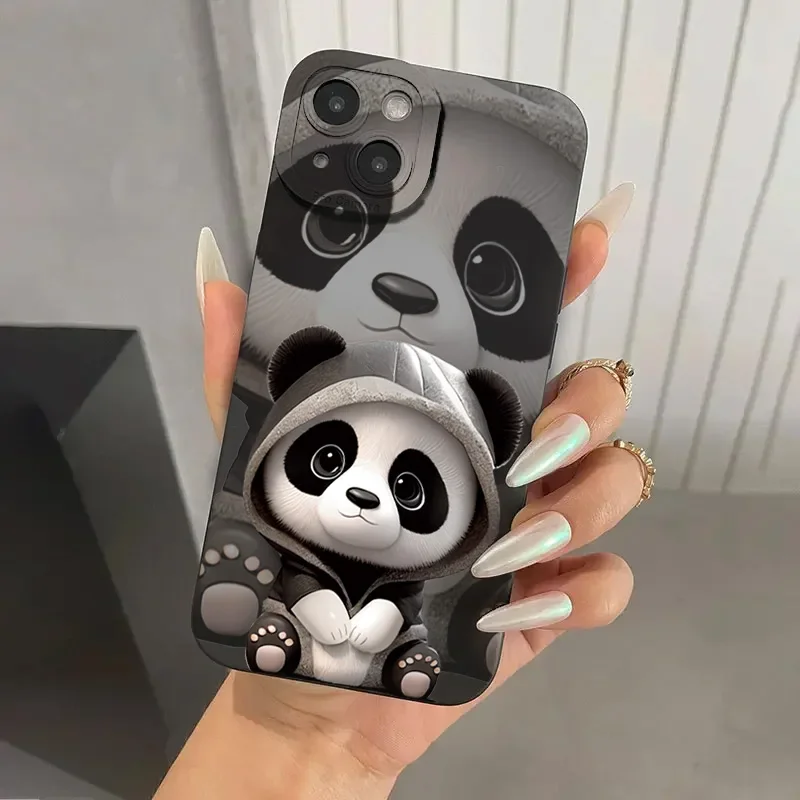 Funda de silicona con dibujo de pupila para iPhone, carcasa con dibujo de Panda para modelos 15, 14, 13, 12, 11 Pro Max, XS Max, XR, X, 7, 8 Plus y 15 - imagen 2