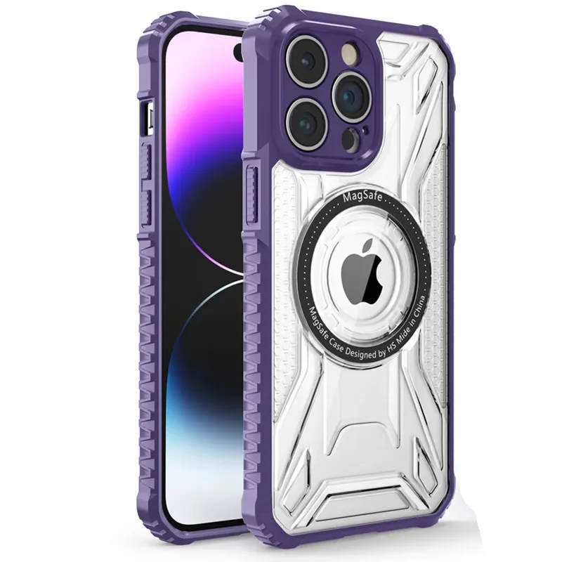 Funda magnética de lujo a prueba de golpes para IPhone 16 15 14 13 12 11 Pro Max Plus 15Pro i15 Magsafe, funda militar