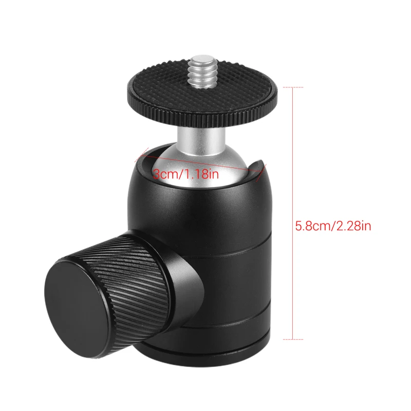 Andoer-trípode con cabeza de bola giratoria de 360 grados para cámara DSLR, palo de Selfie, monopié, mini trípode, aleación de aluminio - imagen 2
