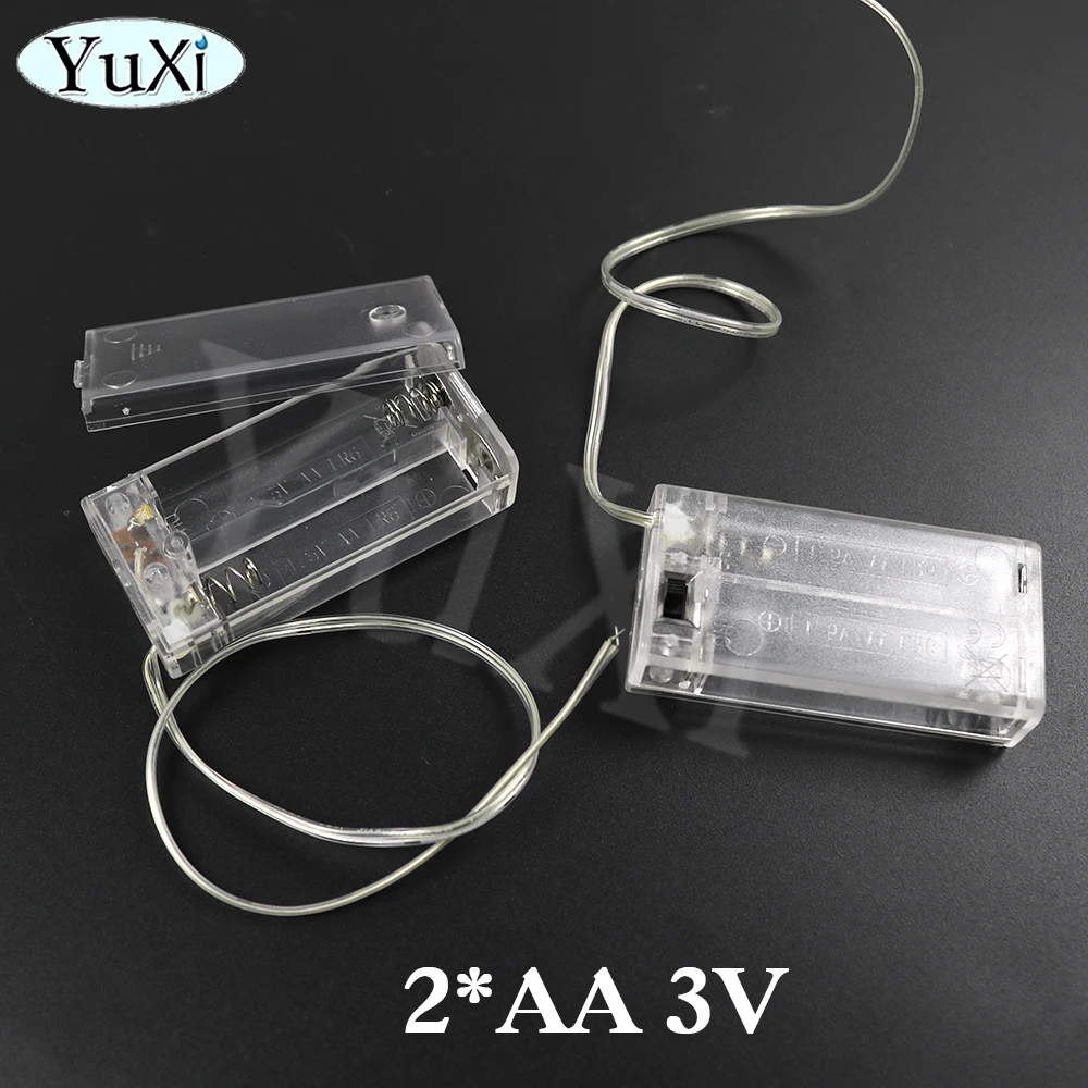 Caja de batería AA de 1,5 V, soporte de batería transparente AA, 14500 cables AA DIY con 1/3/4/ranura, pieza de reparación de cables transparentes, 2 uds. - imagen 4