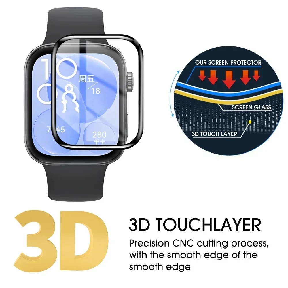 Película 3D 2 uds PMMA para Huawei Watch FIT 3 película protectora de pantalla para Huawei Fit 3 Fit3 Smart Watch (no vidrio) - imagen 2