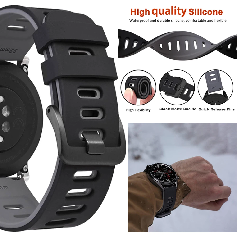 Correa de silicona de liberación rápida para reloj Garmin Forerunner 255 265 245 165 Music Venu 3 2 sq, correa deportiva de repuesto para hombres y mujeres