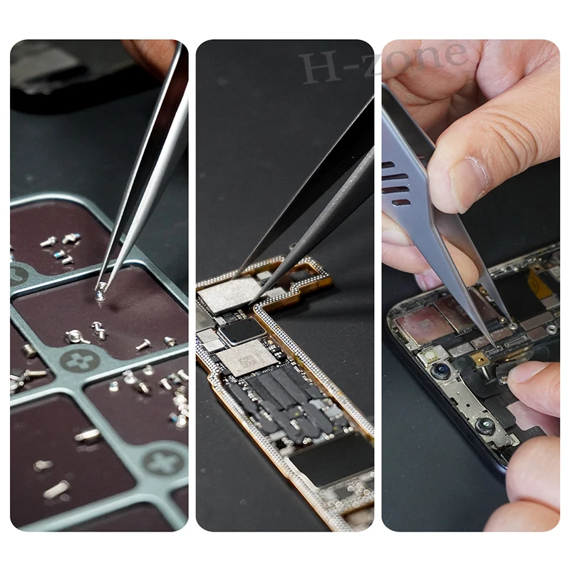 Pinzas ensanchadas de acero inoxidable de alta dureza QZLAHZ MA-01, herramientas de reparación electrónica de teléfono con línea de vuelo de precisión - imagen 5