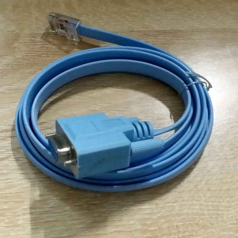 Para Cable de consola Cisco RJ45 Cat5 Ethernet a Rs232 DB9 puerto COM enrutadores serie hembra Cable adaptador de red azul 1,5 m 6 pies - imagen 5