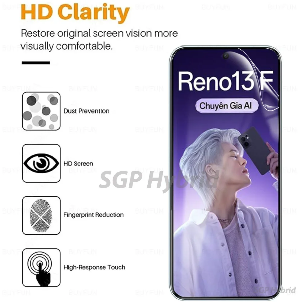 3 uds para Oppo Reno13 F 4G cubierta completa película de hidrogel Reno 13 Pro Reno13F 13F 13Pro Reno13Pro 5G Protector de pantalla Global no vidrio - imagen 2