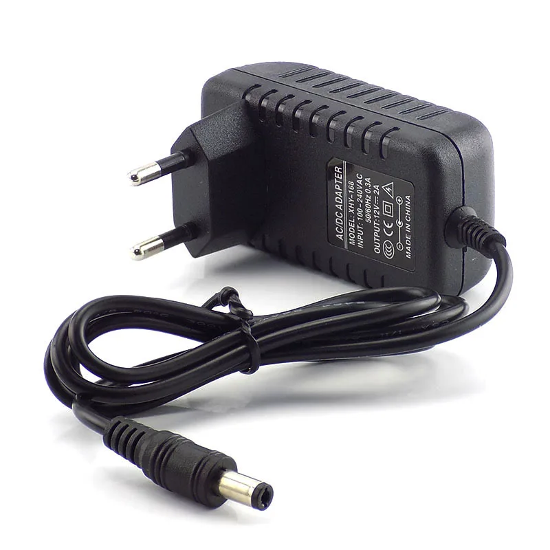 Enchufe europeo DC 12V 2A fuente de alimentación conmutada AC110V ~ 220V 2000ma adaptador LED para cámara CCTV enrutador A7 - imagen 4