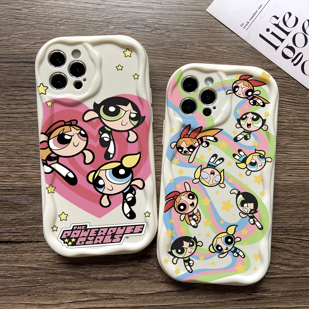 Cool Girl Powerpuffs funda de teléfono para Xiaomi Redmi Note 13 12S 11 11S 10 9 8 Pro Plus A3 13C 12C 10C 9C 4G 5G cubierta de onda cremosa - imagen 2