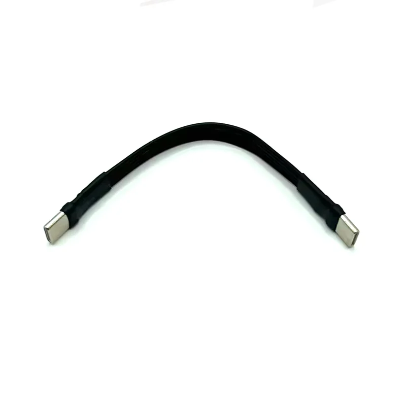 Cable adaptador en ángulo de 90 grados tipo C a USB-C, cable flexible para banco de energía, cable PD, cable de carga, cable plano de silicona curvado USB C - imagen 4