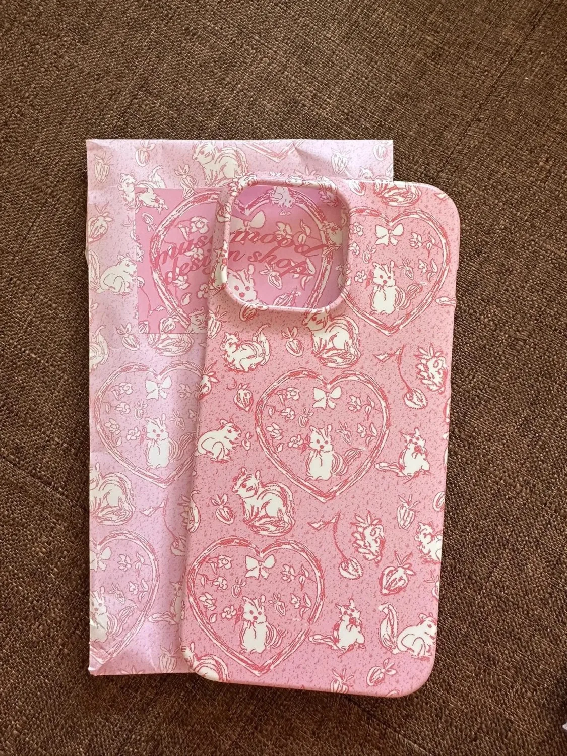 Ins Animal de dibujos animados rosa ardilla gato funda de teléfono para iPhone 16 15 14 13 12 11 Pro Max XS XR XSMax 6 7 8 Plus cubierta HD brillante - imagen 3