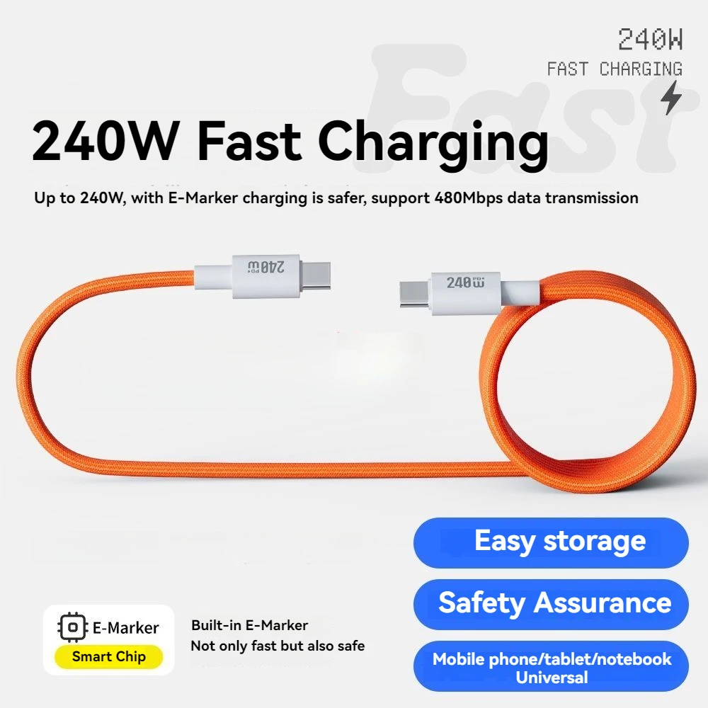 Cable de datos de almacenamiento magnético, Cable tipo C a tipo C para iPhone 15Plus CC, cargador de carga rápida, Cable USB C para línea de datos Xiaomi - imagen 2