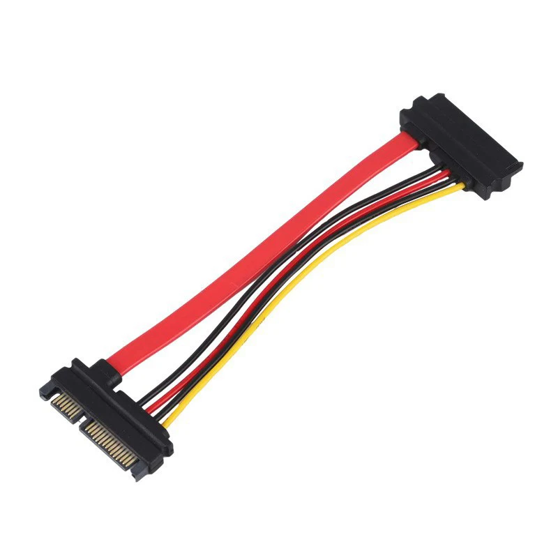 1 Uds 50/100CM 22Pin Sata macho a 7 + 15Pin hembra Cable extensor Sata serie Cable de extensión combinado de alimentación de datos