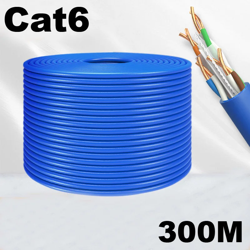 Cable de cobre Lan Ethernet de red Cat 6 SFTP RJ45, Cable de conexión para enrutador, ordenador, portátil, Conitor CCTV, 1/2/5/10/20/50/100/300M