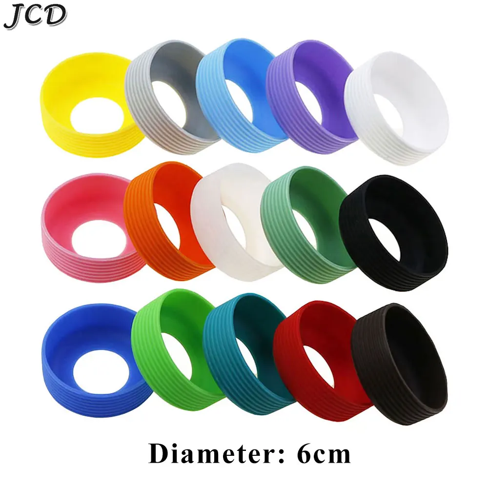JCD-funda protectora de silicona para botella de agua, accesorio con rosca, antideslizante, 6cm