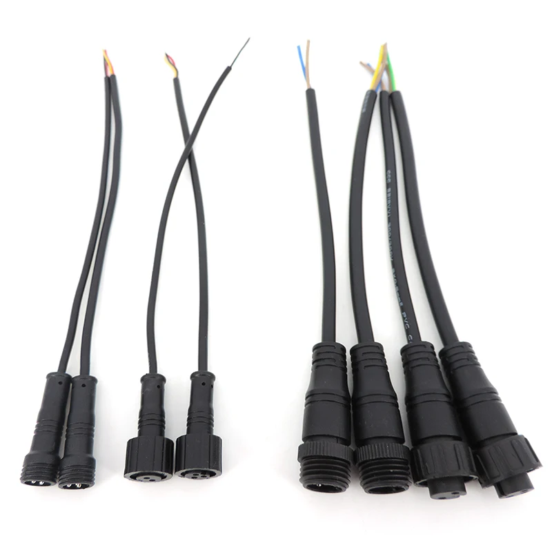 Conector de fuente de alimentación para CCTV, conector macho y hembra de CC, tuerca de conector, Cable IP65, M12, M16, impermeable al aire libre, 1 piezas, 2 pines, 3 pines - imagen 5