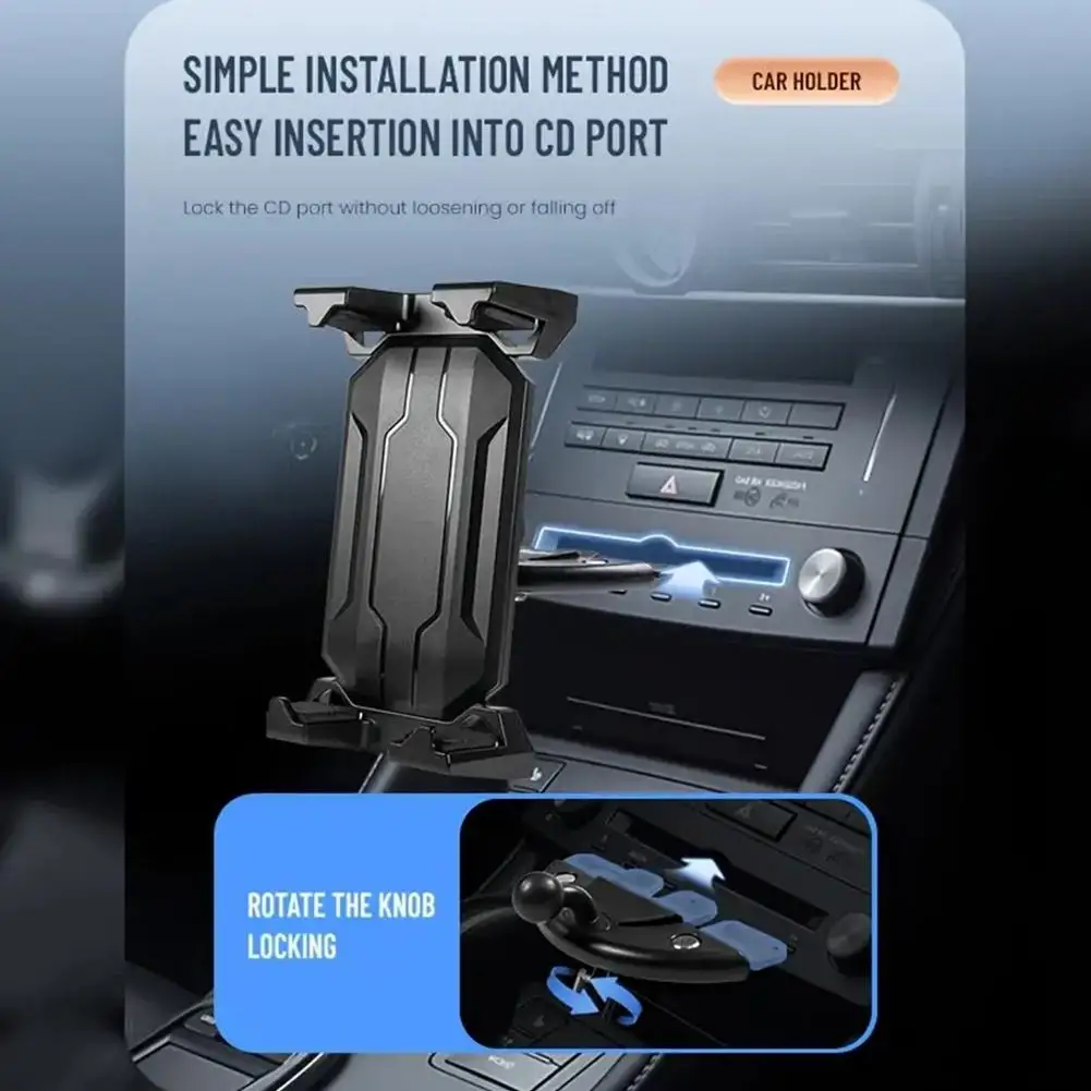 Soporte Universal para tableta de 4 a 13 pulgadas, ranura para CD de coche, soporte para teléfono móvil, IPad Pro, Mini Tab, Pc, IPhone - imagen 2