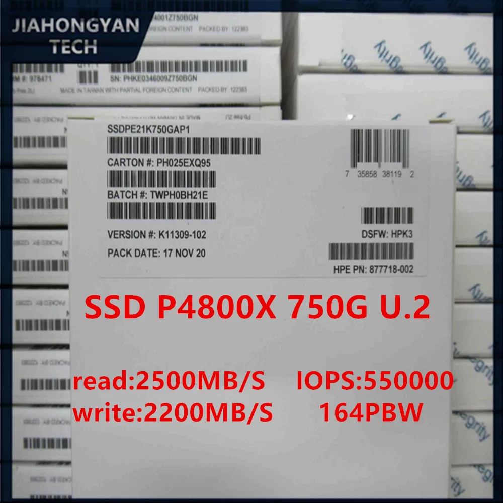 Nuevo Original para Intel Optane Ultra larga duración SSD P4800X 375G 750G 1,5 TB U.2 Enterprise unidad de estado sólido servicio NVME SSD