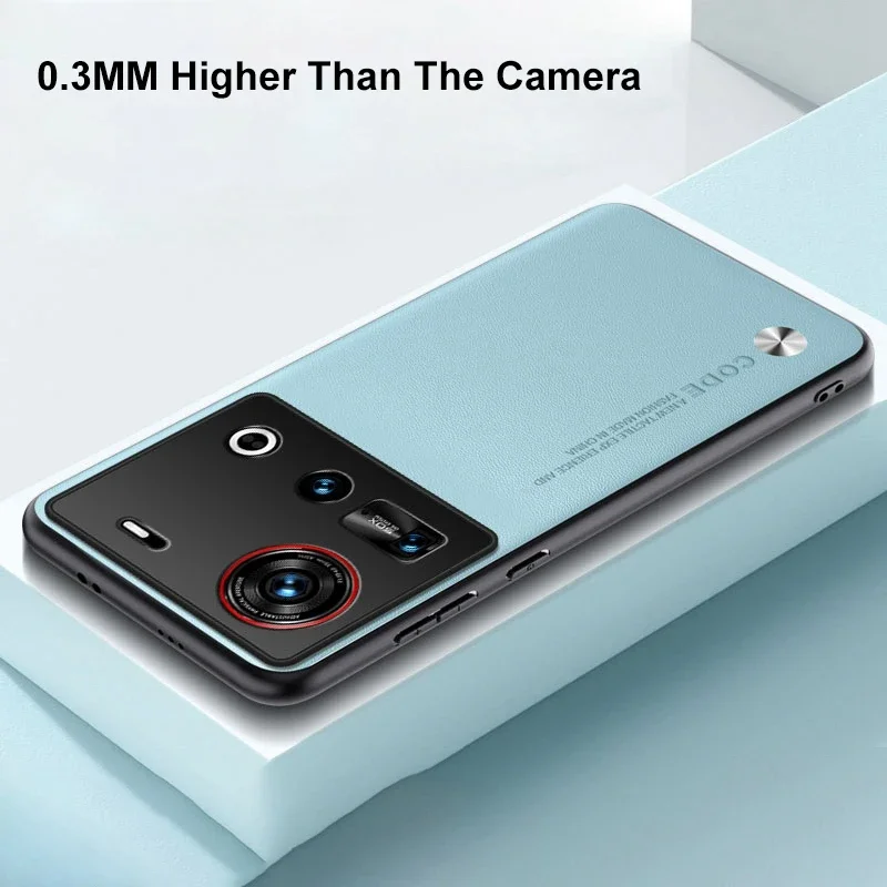 Funda de teléfono de cuero de lujo para Nubia Z70 Ultra 5G, funda protectora de silicona mate a prueba de golpes para ZTE Nubia Z70 Ultra Coque - imagen 4