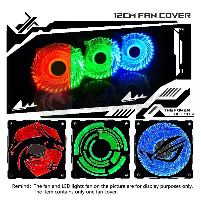 Nueva cubierta de red protectora para ventilador DIY, cubierta acrílica de 120MM para radiador de 12cm, ventilador de 120mm fresco para refrigeración de carcasa de computadora, 3 unids/pack - imagen 5