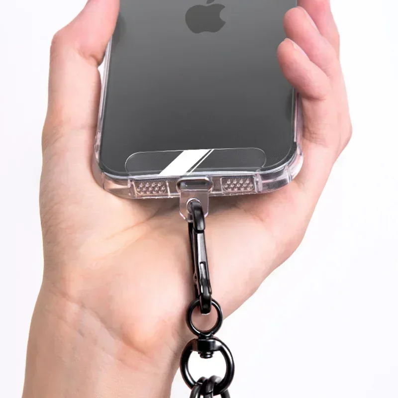 Junta de parche de cordón transparente para teléfono móvil, pestañas de repuesto suaves, Clip desmontable antipérdida, tarjeta de cuerda Universal - imagen 5