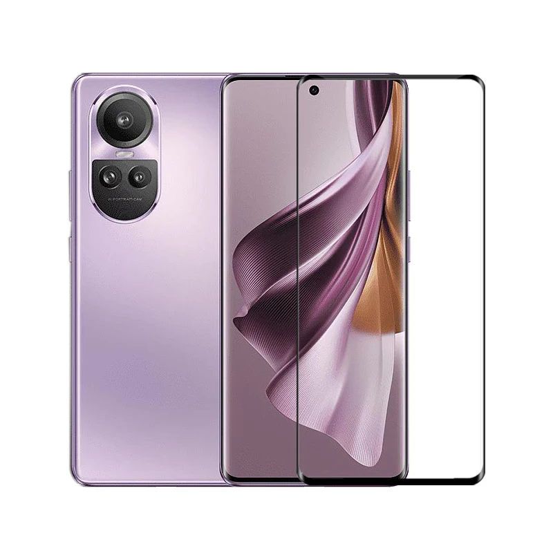 Cubierta completa de cristal para OPPO Reno 10 Pro 5G, Protector de pantalla de cristal Reno 10 Pro, película protectora 3D para lente de teléfono Reno 10 Pro - imagen 3