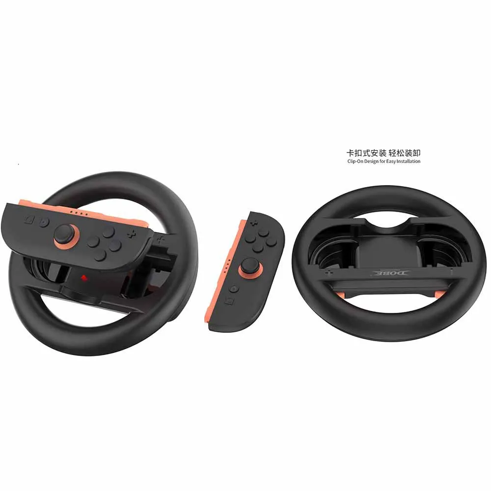 2 uds volante para Nintendo Switch 2 Joy Con controlador interruptor Joycon 2 volante de carreras empuñadura de mano para Mario Kart 8 Deluxe - imagen 3