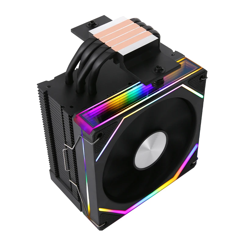 XUANFENG 120mm Argb ventilador silencioso Cpu enfriador de aire LGA2011-3 115x 18xx eficiente negro 4 tubos de calor Compatible i5 i7 i9 x79 x99 AM4 AM5 - imagen 3