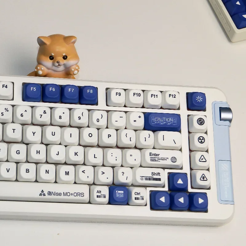 Juego de teclas con tema de advertencia ambiental, teclas de sublimación PBT de 120 teclas, accesorios de teclado mecánico, tapas de teclado personalizadas - imagen 4