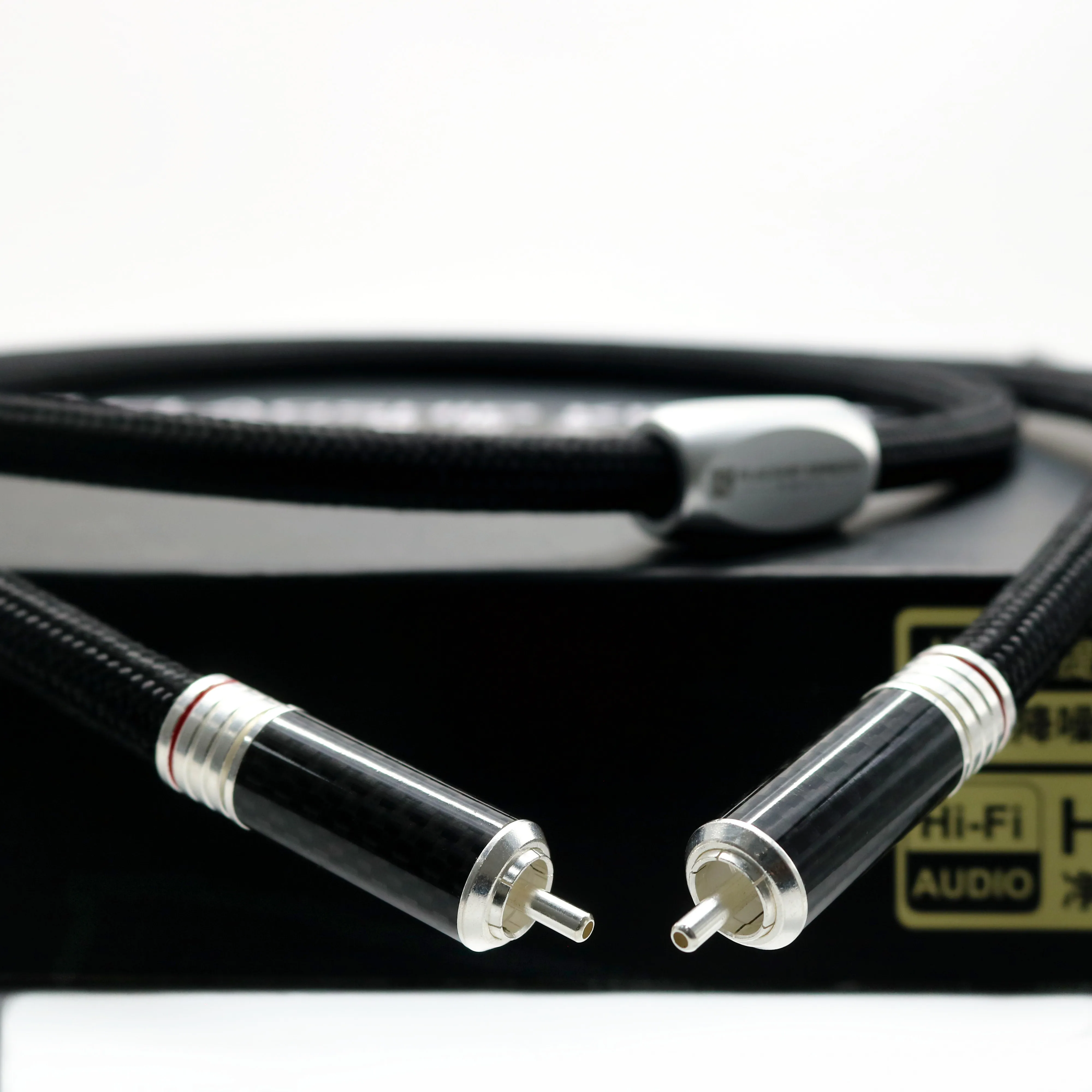 Cable RCA HiFi de plata pura Fk-108AG 7mm 4 núcleos 0,5mm Cable Ag 15AWG protector de lámina trenzada línea de Cable de Audio de interconexión - imagen 2