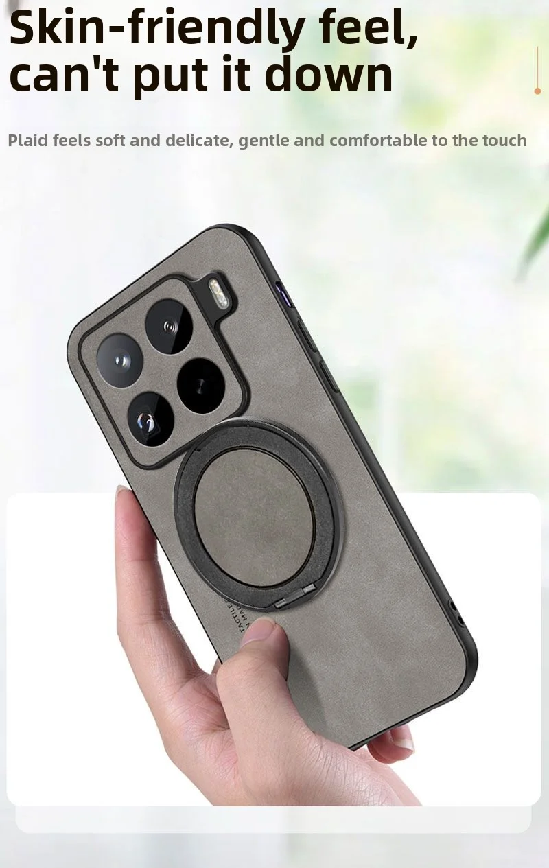 Para Xiaomi Mi 15T Pro funda de lujo de cuero PU anillo soporte cubierta trasera protectora magnética para Xiaomi Mi 15T 14T Pro 15Ultra Shell - imagen 3