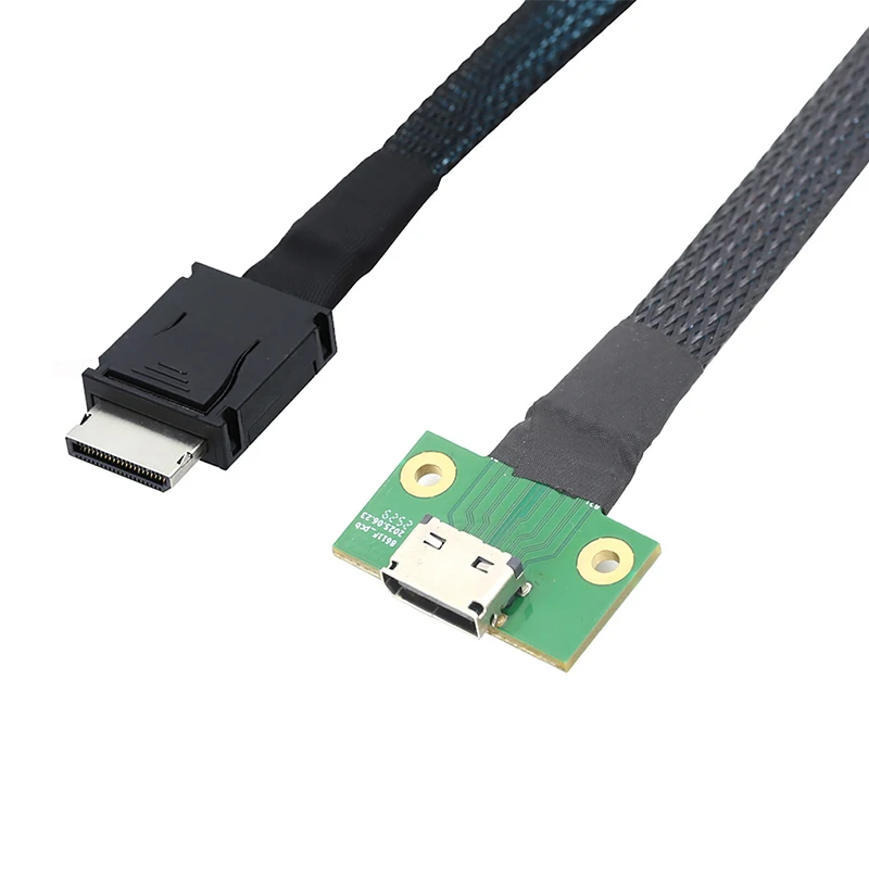 Cable de conversión de alta velocidad para PCIE Oculink SFF 8611 4I 42P a SFF-8612 4I Cable de servidor