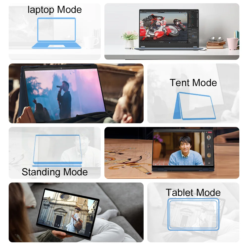 Ninkear 2 en 1 Laptop YBOOK 15 El mejor regalo de Navidad AMD ™ Ryzen 3 3200U 16GB DDR4 + 512GB SSD 15,6 pulgadas 360 grados - imagen 5