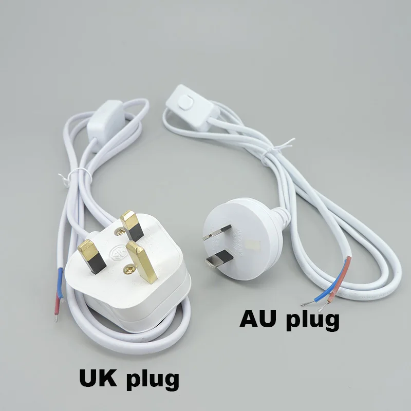 Cable de alimentación de CA de 1,8 m, interruptor de encendido y apagado, cables de extensión de dos pines, tipo Cable, línea adaptadora para lámpara de luz LED, enchufe UE EE. UU. - imagen 4