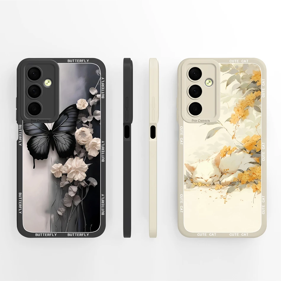 Para Samsung Galaxy F54 F56 F34 5G funda de teléfono bonita mariposa funda de silicona suave de alta calidad para GalaxyF 54 F 56 F 34 carcasa - imagen 3