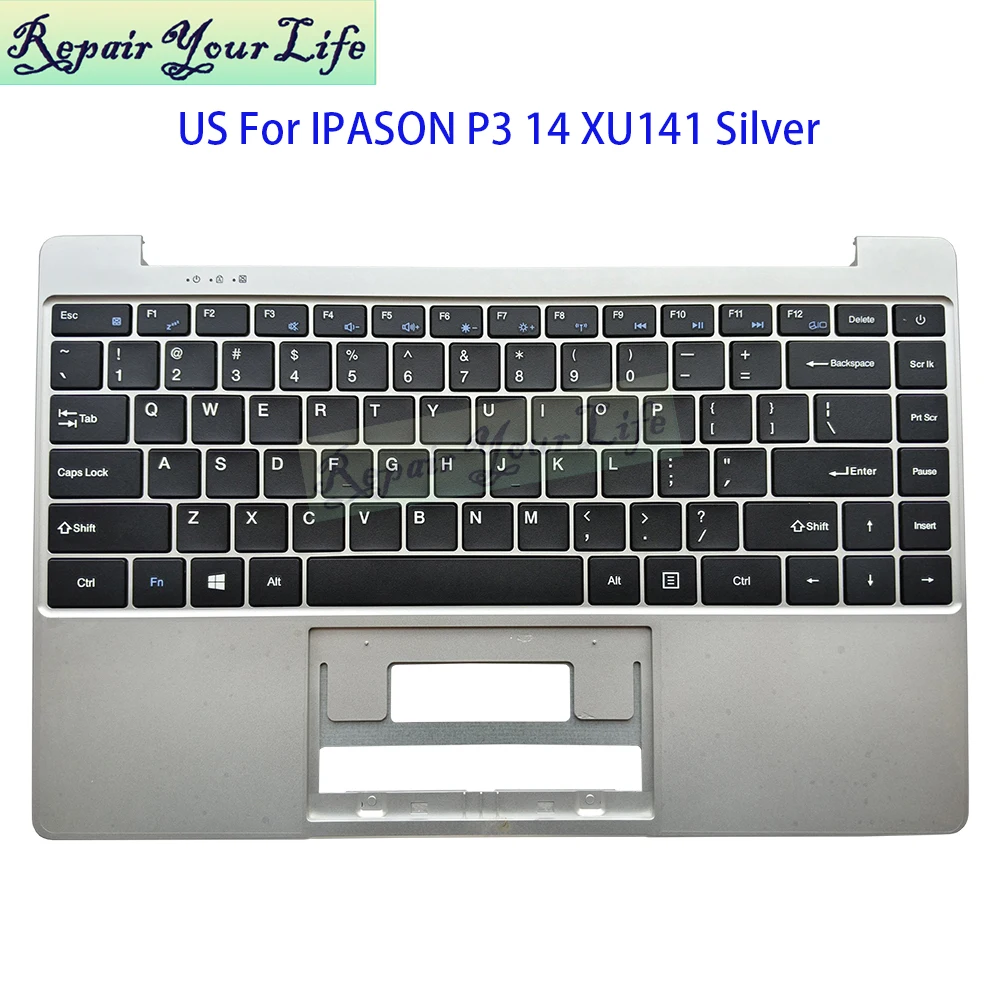 Funda superior para teclado Inglés de EE. UU., reposamanos para IPASON Storm Dragon P3 de 14 pulgadas XU141, funda superior para portátil, Teclado, reemplazo de carcasa C - imagen 4